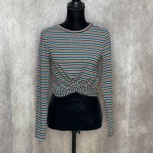 Gaze long sleeve crop top Shirt~ size Small